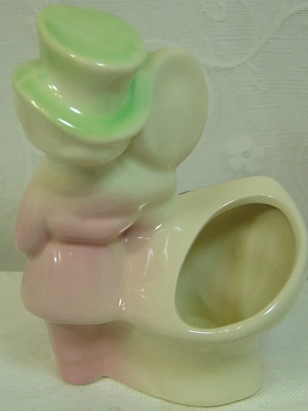 Vintage ceramic dancing couple planter or vase-5 1/4